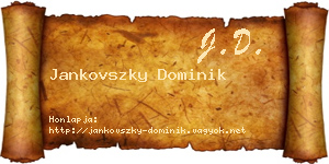 Jankovszky Dominik névjegykártya