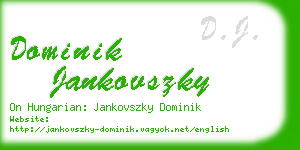 dominik jankovszky business card